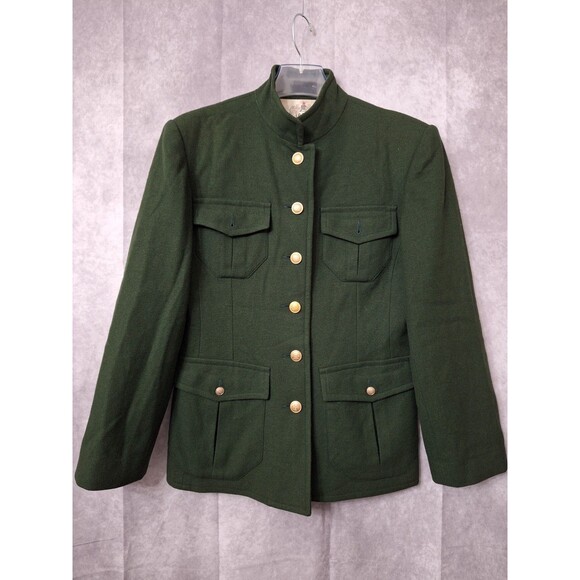 Vtg 90's RZR Weatherwise Wool Military Blazer Coat Jacket Women's Sz 9/10 Sailor - Picture 1 of 12